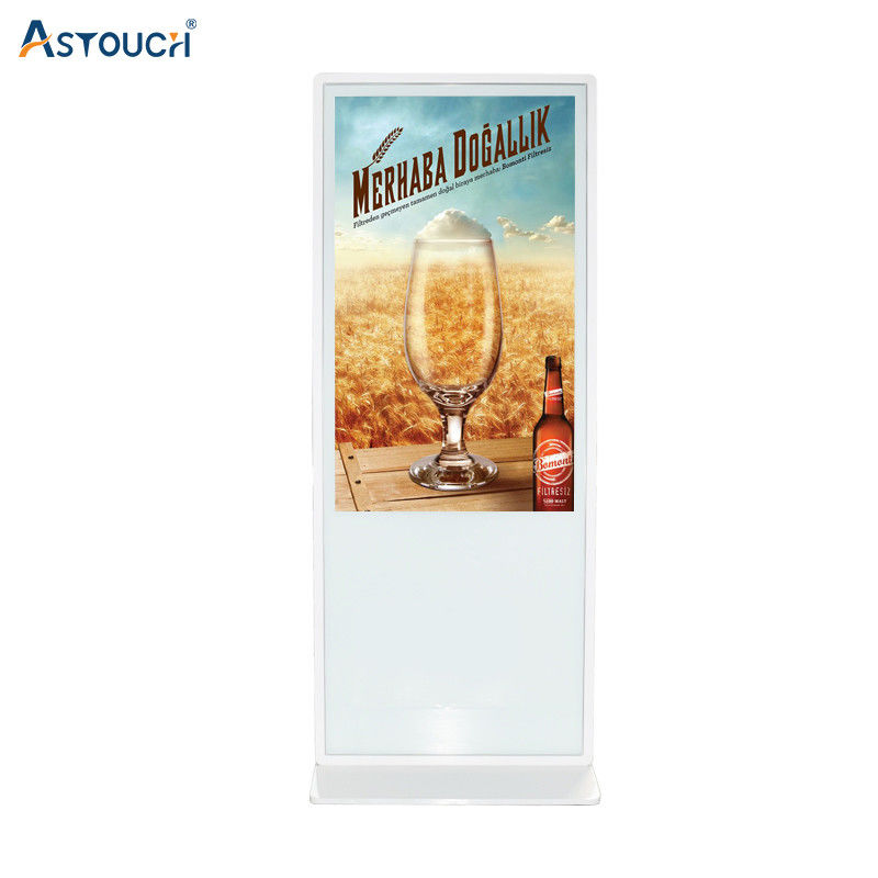 55 Inch Smart Free Standing Digital Poster Display Screen With IR Touch Technology